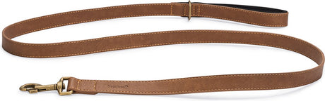 Beeztees balacron ax - hondenriem - kunstleer - bruin - 180x2,5 cm