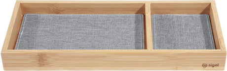 Sigel pennenbak - eye style - bamboe - 245x109x25mm - met inlay - si-sa205