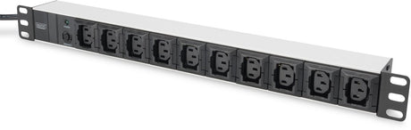 Digitus dn-95404 19 inch stekkerdoos voor patchkast 1 he apparaatcontactdoos c13 10a zwart