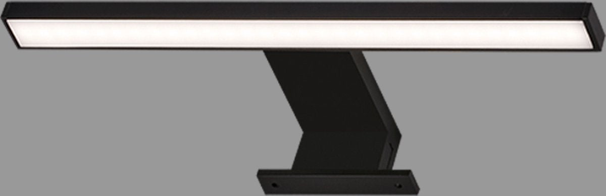 Briloner dun - led spiegellamp - spiegelverlichting badkamer - neutral wit licht 4.000k - 5w - 500lm - zwart - 30cm