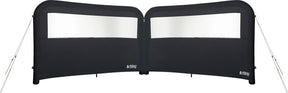 Abbey camp opblaasbaar windscherm 2 x - met pomp - grijs - 480 x 140 cm - koppelbaar
