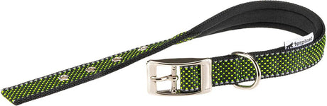 Ferplast daytona deluxe halsband hondenhalsband - zachte voering - groen - reflecterend - l - breedte: 2,5 cm - nekomtrek: 37 - 45 cm (gelieve alvorens bestellen opmeten) l
