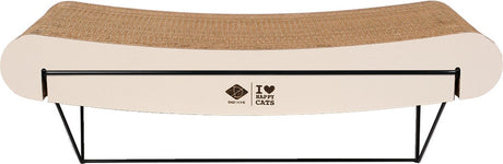 D d home i love happy cats navulling wandplank david gebogen - vervangend krabkarton voor katten - 30x29x10cm - beige