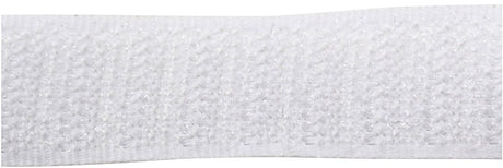Creotime klitteband haak en lussluiting, b: 20 mm, wit, 5 m