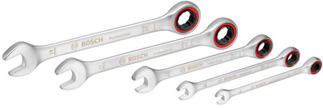 Bosch 5-delig ringsteeksleutelset met ratel in etui - professional - 1600a02z3d