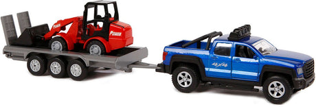 Kids globe terreinwagen met aanhanger en shovel, 30cm
