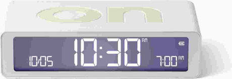 Lexon flip classic on off omkeerbare oplaadbare wekker - wit