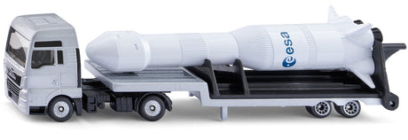 Siku 1758, man truck met esa raket, schaal truck: 1:87, metaal kunststof