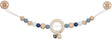 Goki houten wandelwagenketting ster blauw met clips