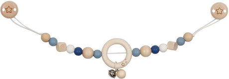Goki houten wandelwagenketting ster blauw met clips