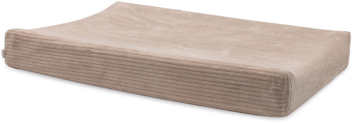 Jollein aankleedkussenhoes - 50x70 cm - cloudy rib - milky coffee