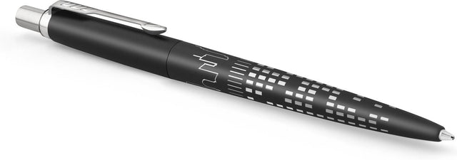 Parker jotter balpen | speciale editie | nyc zwart met chroomafwerking | blauwe inkt | geschenkverpakking