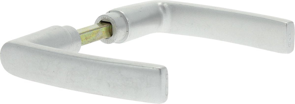 Starx deurkruk blok aluminium f1 - deurklink zonder rozet en zonder schild - toepasbaar op deuren van 38 t m 45 mm - inclusief stift en inbussleutel - voor binnen buiten - zilver