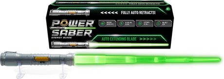 Goliath power saber groen - verkleedaccessoire - schuift automatisch uit! 90 cm