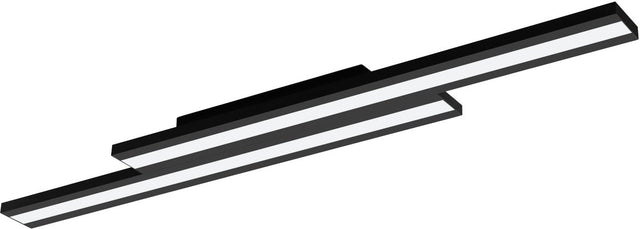 Eglo connect.z saliteras-z smart plafondlamp - 116 cm - zwart wit - instelbaar rgb wit licht - dimbaar - zigbee