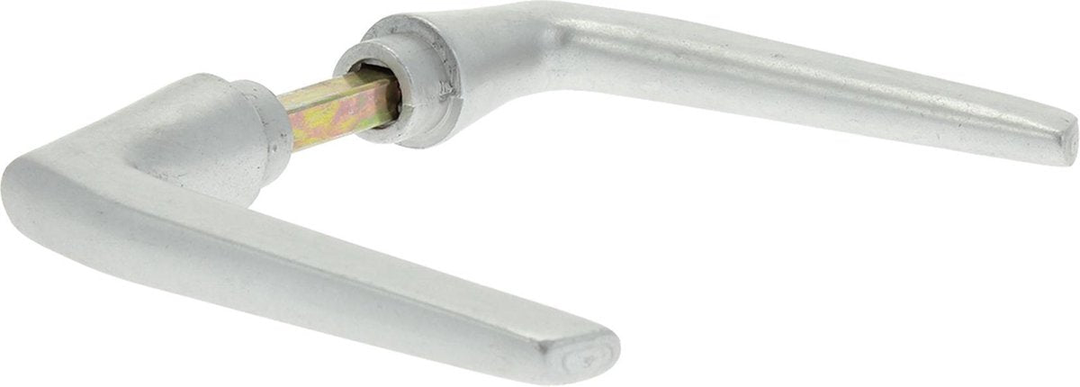 Starx deurkruk duim aluminium f1 - voor binnendeuren met deurdikte 38 t m 45 mm - inclusief stift en inbussleutel - zonder rozet en schild - kleur zilver - modern