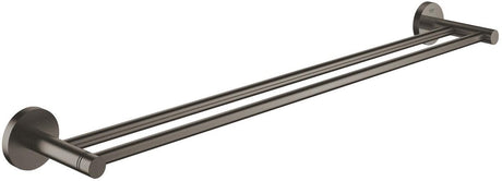 Grohe start dubbele handdoekhouder – 600 mm – wandmontage – metaal – geborsteld hard graphite