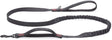 Beeztees parinca premium elastische hondenriem - hondenlijn - weersbestendig - nylon - zwart - 180cmx25mm l