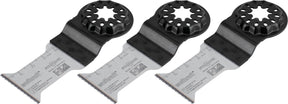 Wolfcraft - 3 starlock invalzaagbladen voor hout - multitool zaagbladen 34 mm - 42 mm snijdiepte - hcs - 4238100