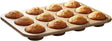 Alpina muffinvorm 35x26,5x3cm - bakvorm voor 12 muffins - anti-aanbaklaag - ovenbestendig - geschikt voor dagelijks gebruik in de keuken - gemaakt van metaal - kleur goud - praktisch bakaccessoire