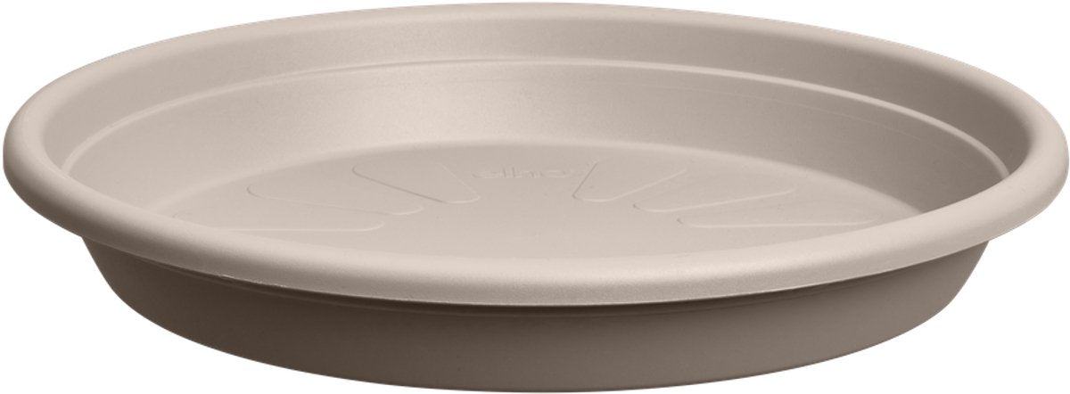 Elho universele schotel rond 48 - schotel voor binnen buiten accessoires - ø 48.0 x h 7.0 cm - paddenstoel beige