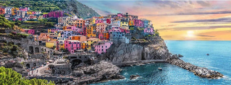 Trefl puzzel 500 stukjes - vernazza zonsondergang italië panorama.
