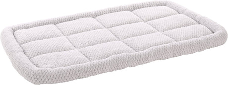 Flamingo hondenkussen – benchkussen – extra zacht hondenkussen 116 x 69 cm – geschikt voor hondenbench en kattenkussen – jacquard rechthoekig grijs