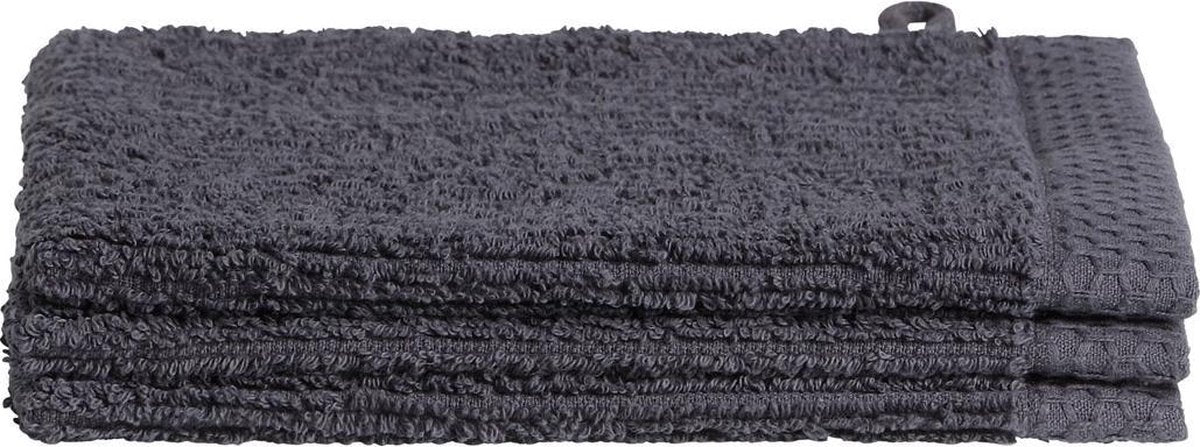 Seahorse ridge washand 16 x 21 cm granite (per 3 stuks)