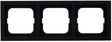 Busch jaeger busch-jaeger future linear afdekraam inbouw - 3-voudig - verticaal horizontaal - 80 x 222 x 11 mm - zwart
