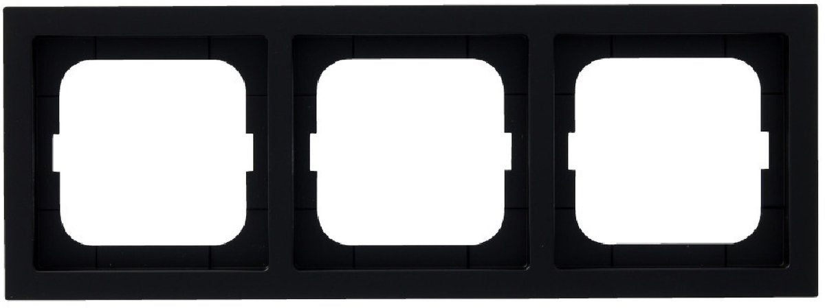 Busch jaeger busch-jaeger future linear afdekraam inbouw - 3-voudig - verticaal horizontaal - 80 x 222 x 11 mm - zwart