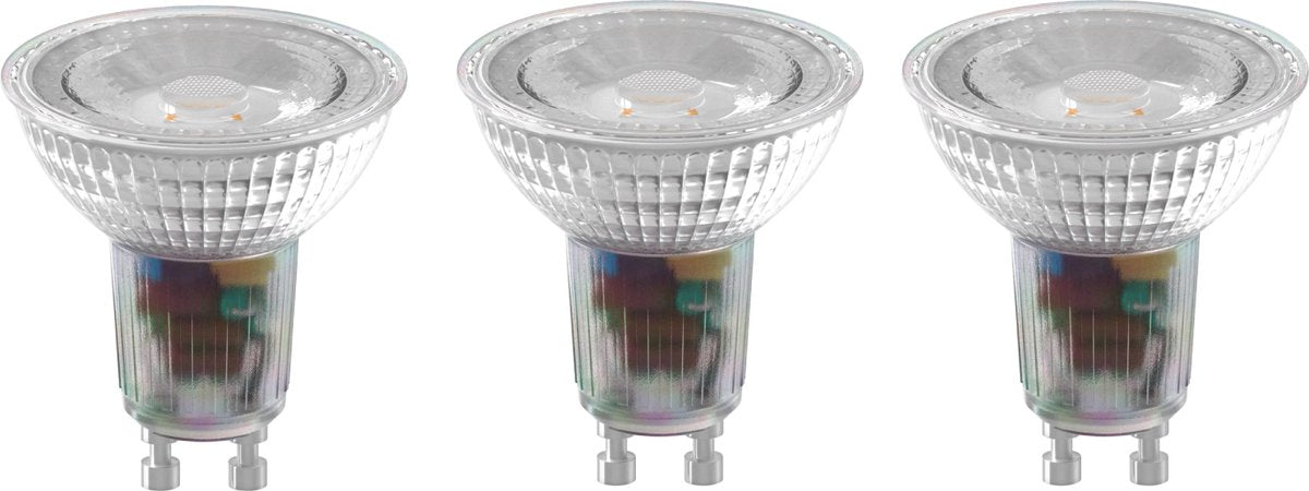 Calex reflector led spot - gu10 - 3 stuks - lichtbron 4.9w - dimbaar