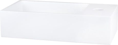 Differnz differenz waskom opbouw - wastafel wasbak solid surface krasbestendig - spoelbak voor wastafelmeubel - opzetwastafel wand plank fonteinplank - 36 x 18,5 x 9 cm - wit