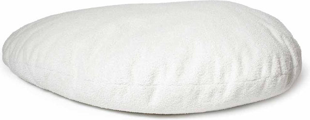 D d home pebble hondenkussen xl - orthopedisch hondenbed - foamvlokken afneembare teddy hoes - 120x95x33cm - wit xl