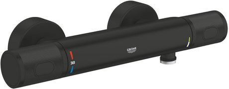 Grohe precision feel thermostatische douchemengkraan met cooltouch - wandgemonteerd - aquacalibrator - mat zwart