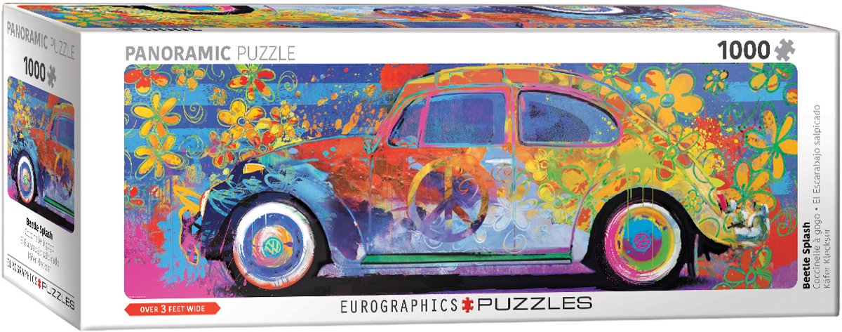 Eurographics volkswagen - beetle splash - parker greenfield - 1000 stukjes 96×32cm (b×h) - panorama legpuzzel