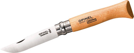 Opinel no.8 zakmes - carbonstaal hout - virobloc vergrendeling - 19,5 cm