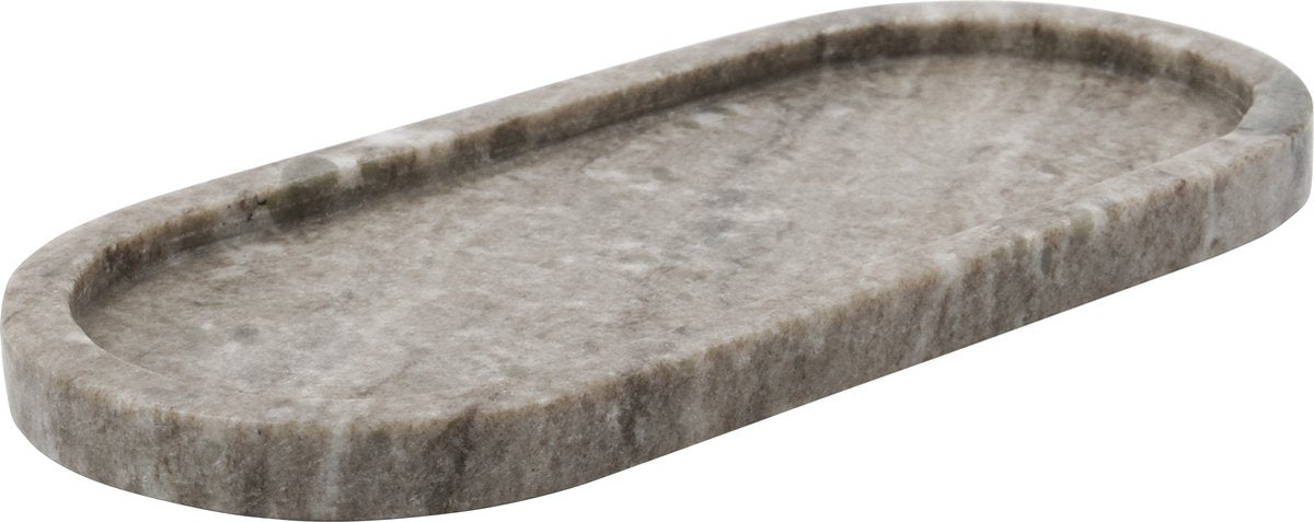 Meraki marmeren blad schaal beige 28cm