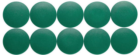 Maul magneet rond 10 stuks 0,8 kg kunststof ferriet bruchsicher erodiert lackiert ø 3.2 x 0.96 cm groen