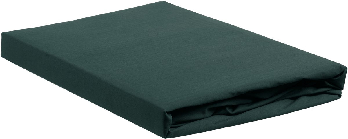 Ambiante katoen - topper hoeslaken - 180x220 - donker groen