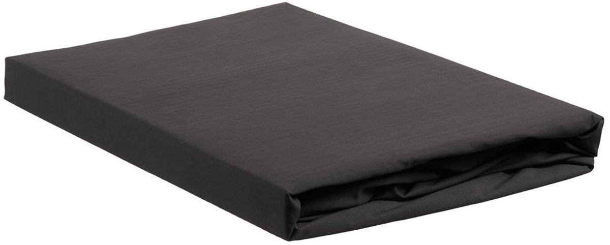 Ambiante - katoen - topper hoeslaken - 140x220 cm - antraciet