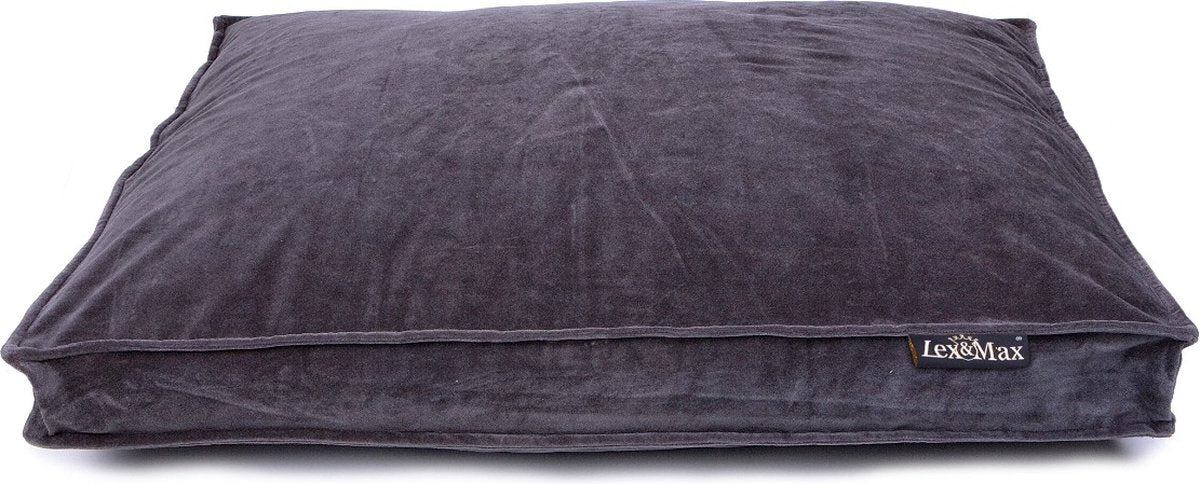 Lex max royal velvet - hondenkussen - boxbed - grijs - 120x80cm