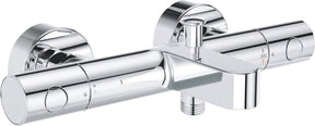 Grohe precision get thermostatische badkraan - 15cm - waterbesparend - inclusief koppelingen - chroom