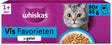 Whiskas kattenvoer - adult 1+ - vis in gelei - giga-pack 80x85g