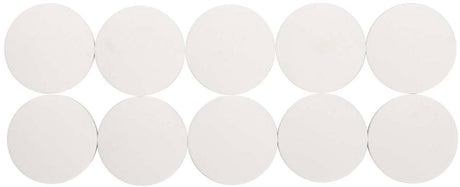Maul magneet rond 10 stuks 2,5 kg kunststof ferriet bruchsicher erodiert lackiert ø 3.8 x 1.55 cm wit
