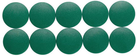 Maul magneet rond 10 stuks 0,6 kg kunststof ferriet bruchsicher erodiert lackiert ø 2.4 x 0.8 cm groen