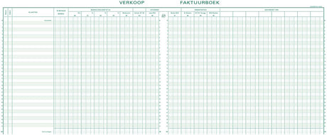 Exacompta boekhoudingsregister btw verkoop -31 lijnen - genummerd - met identificatieblad - nederlandstalig - ingebonden - 80 blad - - 14610x
