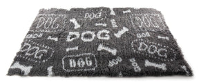 Martin sellier vetbed dog print grijs wit gerecycled