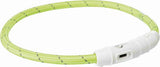 Trixie lichtgevende halsband hond flash usb tpu nylon groen