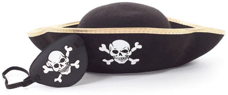 Little adventures - piraten accessoireset – hoed ooglapje