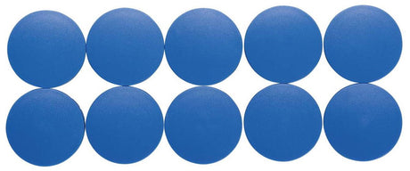 Maul magneet rond 10 stuks 2,5 kg kunststof ferriet bruchsicher erodiert lackiert ø 3.8 x 1.55 cm blauw